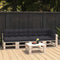 vidaXL - Palletkussens - 5 - st - stof - antracietkleurig