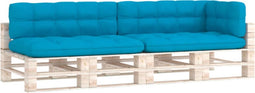 vidaXL - Palletkussens - 5 - st - stof - blauw