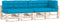 vidaXL - Palletkussens - 5 - st - stof - blauw