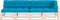 vidaXL - Palletkussens - 5 - st - stof - blauw