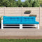 vidaXL - Palletkussens - 5 - st - stof - blauw