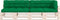 vidaXL - Palletkussens - 5 - st - stof - groen