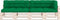 vidaXL - Palletkussens - 5 - st - stof - groen