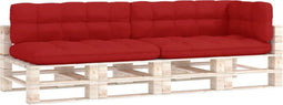 vidaXL - Palletkussens - 5 - st - stof - rood
