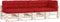 vidaXL - Palletkussens - 5 - st - stof - rood