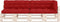 vidaXL - Palletkussens - 5 - st - stof - rood