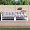 vidaXL - Palletkussens - 5 - st - stof - ruitpatroon - grijs