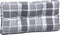 vidaXL - Palletkussens - 5 - st - stof - ruitpatroon - grijs