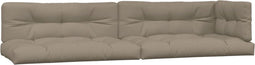 vidaXL - Palletkussens - 5 - st - stof - taupe