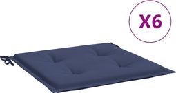 vidaXL - Palletkussens - 6 - st - 40x40x3 - cm - oxford - stof - marineblauw