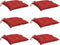 vidaXL - Palletkussens - 6 - st - 50x50x7 - cm - oxford - stof - rood