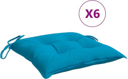 vidaXL - Palletkussens - 6 - st - 50x50x7 - cm - oxford - stof - lichtblauw