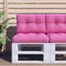 vidaXL - Palletkussens - 60x40x12 - cm - stof - roze