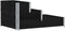 vidaXL - Palletopzetrand - 3-laags - 120x80 - cm - massief - grenenhout - zwart