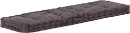 vidaXL - Palletvloerkussen - 120x40x7 - cm - katoen - antraciet