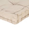 vidaXL - Palletvloerkussen - 120x40x7 - cm - katoen - beige