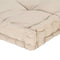 vidaXL - Palletvloerkussen - 120x80x10 - cm - katoen - beige