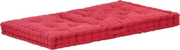vidaXL - Palletvloerkussen - 120x80x10 - cm - katoen - bordeauxrood