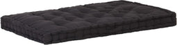 vidaXL - Palletvloerkussen - 120x80x10 - cm - katoen - zwart