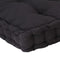 vidaXL - Palletvloerkussen - 120x80x10 - cm - katoen - zwart