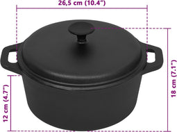 vidaXL - Pan - Ø26,5 - cm - gietijzer