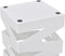 vidaXL - Paraplu- - en - wandelstokhouder - strepen - wit - vierkant - staal - 48,5 - cm