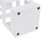vidaXL - Paraplu- - en - wandelstokhouder - wit - vierkant - staal - 48,5 - cm