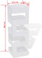 vidaXL - Paraplu- - en - wandelstokhouder - wit - vierkant - staal - 48,5 - cm