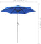 vidaXL - Parasol - 200x224 - cm - aluminium - blauw
