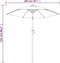 vidaXL - Parasol - 200x224 - cm - aluminium - blauw