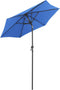vidaXL - Parasol - 200x224 - cm - aluminium - blauw