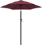 vidaXL - Parasol - 200x224 - cm - aluminium - bordeauxrood