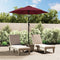 vidaXL - Parasol - 200x224 - cm - aluminium - bordeauxrood