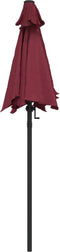 vidaXL - Parasol - 200x224 - cm - aluminium - bordeauxrood