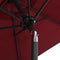 vidaXL - Parasol - 200x224 - cm - aluminium - bordeauxrood