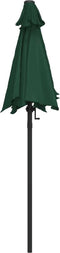 vidaXL - Parasol - 200x224 - cm - aluminium - groen