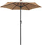 vidaXL - Parasol - 200x224 - cm - aluminium - taupe