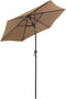 vidaXL - Parasol - 200x224 - cm - aluminium - taupe