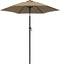 vidaXL - Parasol - 200x224 - cm - aluminium - taupe