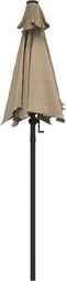 vidaXL - Parasol - 200x224 - cm - aluminium - taupe