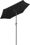 vidaXL - Parasol - 200x224 - cm - aluminium - zwart