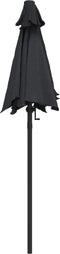 vidaXL - Parasol - 200x224 - cm - aluminium - zwart