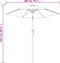 vidaXL - Parasol - 200x224 - cm - aluminium - zwart