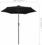 vidaXL - Parasol - 200x224 - cm - aluminium - zwart