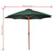 vidaXL - Parasol - 258 - cm - groen