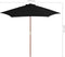 vidaXL - Parasol - 270x270 - cm - houten - paal - groen