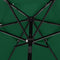 vidaXL - Parasol - 3-laags - met - aluminium - paal - 2,5 - m - groen