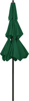 vidaXL - Parasol - 3-laags - met - aluminium - paal - 2,5 - m - groen