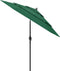 vidaXL - Parasol - 3-laags - met - aluminium - paal - 2,5 - m - groen