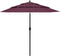 vidaXL - Parasol - 3-laags - met - aluminium - paal - 2,5 - m - bordeauxrood